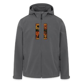 Unsere Erde - Recycelte Männer Softshell-Jacke von Stanley/Stella - Anthrazit - Vorne - AI Model Male 185 light (185cm)