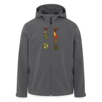 Klimawandel - Recycelte Männer Softshell-Jacke von Stanley/Stella - Anthrazit - Vorne - AI Model Male 185 light (185cm)