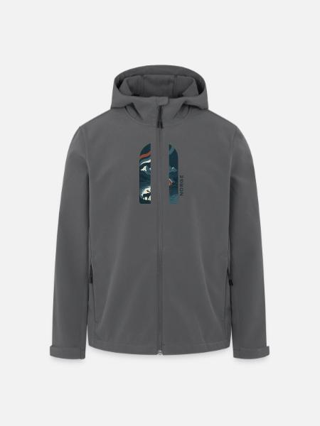 Norwegen - Recycelte Männer Softshell-Jacke von Stanley/Stella - Anthrazit