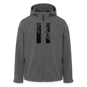 Gangster-Liebe - Recycelte Männer Softshell-Jacke von Stanley/Stella - Anthrazit - Vorne - AI Model Male 185 light (185cm)