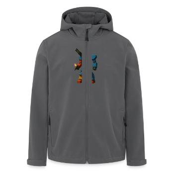 Roboter Nr. 31 - Recycelte Männer Softshell-Jacke von Stanley/Stella - Anthrazit - Vorne - AI Model Male 185 light (185cm)