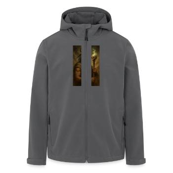 Uralter Zauberer - Recycelte Männer Softshell-Jacke von Stanley/Stella - Anthrazit - Vorne - AI Model Male 185 light (185cm)