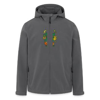 1 23 - Recycelte Männer Softshell-Jacke von Stanley/Stella - Anthrazit - Vorne - AI Model Male 185 light (185cm)