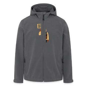 Out of Office, auf der Demo. - Recycelte Männer Softshell-Jacke von Stanley/Stella - Anthrazit - Vorne - AI Model Male 185 light (185cm)