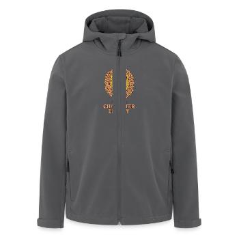 Blumen-Löwe mit Sonnenbrille - Leo Sternzeichen - Recycelte Männer Softshell-Jacke von Stanley/Stella - Anthrazit - Vorne - AI Model Male 185 light (185cm)