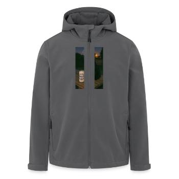 Meowster of Coolness – Nachtmodus aktiviert - Recycelte Männer Softshell-Jacke von Stanley/Stella - Anthrazit - Vorne - AI Model Male 185 light (185cm)