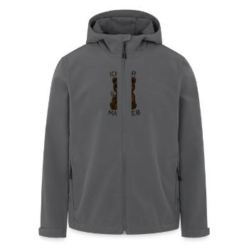 Hippie - Recycelte Männer Softshell-Jacke von Stanley/Stella - Anthrazit - Vorne - AI Model Male 185 light (185cm)