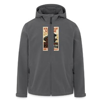 BR 50 Dampflok Kraft auf Schiene Rollt - Recycelte Männer Softshell-Jacke von Stanley/Stella - Anthrazit - Vorne - AI Model Male 185 light (185cm)
