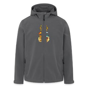 Strand Sangria Wiederholen Mallorca Spanien - Recycelte Männer Softshell-Jacke von Stanley/Stella - Anthrazit - Vorne - AI Model Male 185 light (185cm)