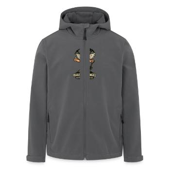 Harzer Erzengel Bergbau Kumpel Spitzhacke - Recycelte Männer Softshell-Jacke von Stanley/Stella - Anthrazit - Vorne - AI Model Male 185 light (185cm)
