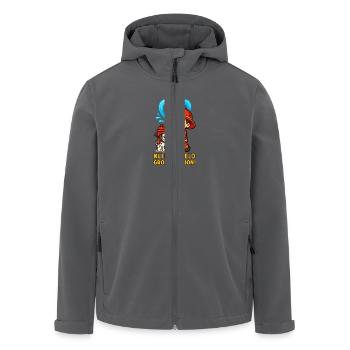 Kleiner Held Große Mission - Recycelte Männer Softshell-Jacke von Stanley/Stella - Anthrazit - Vorne - AI Model Male 185 light (185cm)