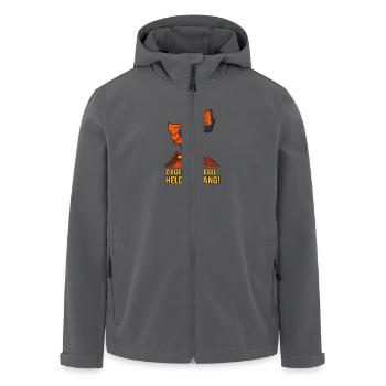 Ziegel Held am Hang Dachdecker - Recycelte Männer Softshell-Jacke von Stanley/Stella - Anthrazit - Vorne - AI Model Male 185 light (185cm)