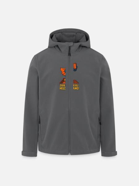 Ziegel Held am Hang Dachdecker - Recycelte Männer Softshell-Jacke von Stanley/Stella - Anthrazit