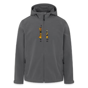 Brot mit Klasse Surrealismus Like a Sir - Recycelte Männer Softshell-Jacke von Stanley/Stella - Anthrazit - Vorne - AI Model Male 185 light (185cm)