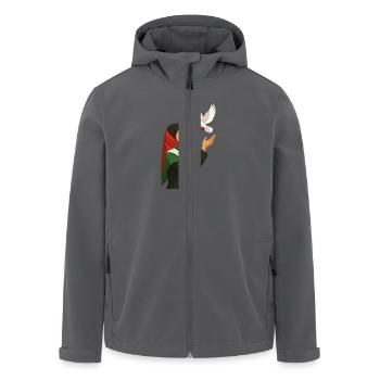 Palästina Friedenstaube - Recycelte Männer Softshell-Jacke von Stanley/Stella - Anthrazit - Vorne - AI Model Male 185 light (185cm)