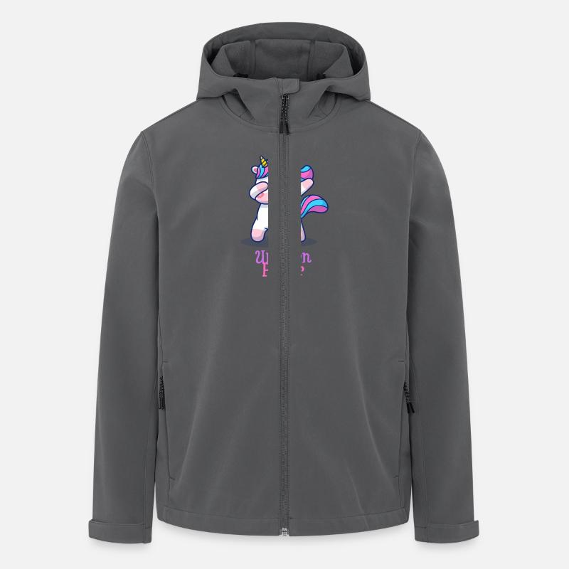 Einhorn-Macht - Recycelte Männer Softshell-Jacke von Stanley/Stella - Anthrazit