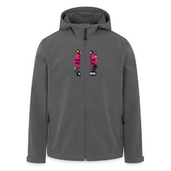 Achtung: Enthält feministische Propaganda - Recycelte Männer Softshell-Jacke von Stanley/Stella - Anthrazit - Vorne - AI Model Male 185 light (185cm)