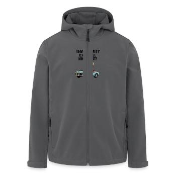 Tempolimit Autobahn Senioren Rentner Oldtimer - Recycelte Männer Softshell-Jacke von Stanley/Stella - Anthrazit - Vorne - AI Model Male 185 light (185cm)