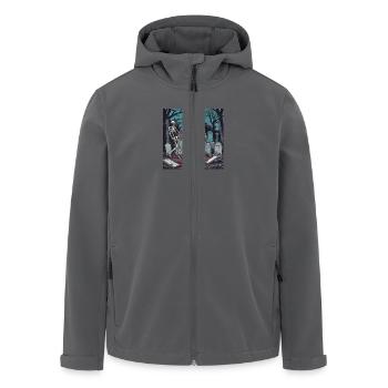 Alt Herren Treff, Freunde - Recycelte Männer Softshell-Jacke von Stanley/Stella - Anthrazit - Vorne - AI Model Male 185 light (185cm)