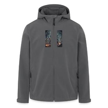 Gruseliger Spaß - Recycelte Männer Softshell-Jacke von Stanley/Stella - Anthrazit - Vorne - AI Model Male 185 light (185cm)