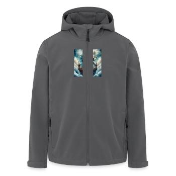 Poseidon - Recycelte Männer Softshell-Jacke von Stanley/Stella - Anthrazit - Vorne - AI Model Male 185 light (185cm)