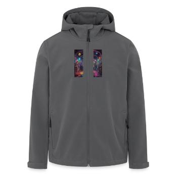 Tanzstunde der Skelette - Recycelte Männer Softshell-Jacke von Stanley/Stella - Anthrazit - Vorne - AI Model Male 185 light (185cm)
