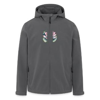 Flower Power - Recycelte Männer Softshell-Jacke von Stanley/Stella - Anthrazit - Vorne - AI Model Male 185 light (185cm)