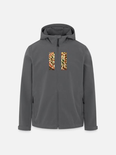 Pizza - Recycelte Männer Softshell-Jacke von Stanley/Stella - Anthrazit