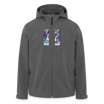Tierischer Karneval - Recycelte Männer Softshell-Jacke von Stanley/Stella - Anthrazit - Vorne - AI Model Male 185 light (185cm)