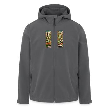 Sushi - Recycelte Männer Softshell-Jacke von Stanley/Stella - Anthrazit - Vorne - AI Model Male 185 light (185cm)