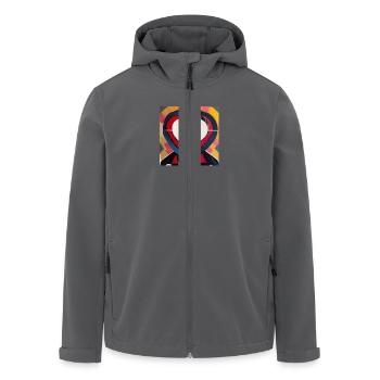 Lippen der Liebe - Recycelte Männer Softshell-Jacke von Stanley/Stella - Anthrazit - Vorne - AI Model Male 185 light (185cm)