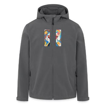 Passt mein Herz zu mir? - Recycelte Männer Softshell-Jacke von Stanley/Stella - Anthrazit - Vorne - AI Model Male 185 light (185cm)