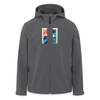 Vortäuschend - Recycelte Männer Softshell-Jacke von Stanley/Stella - Anthrazit - Vorne - AI Model Male 185 light (185cm)
