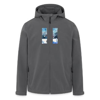 Die Wunder des Winters - Recycelte Männer Softshell-Jacke von Stanley/Stella - Anthrazit - Vorne - AI Model Male 185 light (185cm)