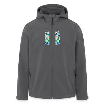 SÜSSER KAWAII FROSCH - Recycelte Männer Softshell-Jacke von Stanley/Stella - Anthrazit - Vorne - AI Model Male 185 light (185cm)