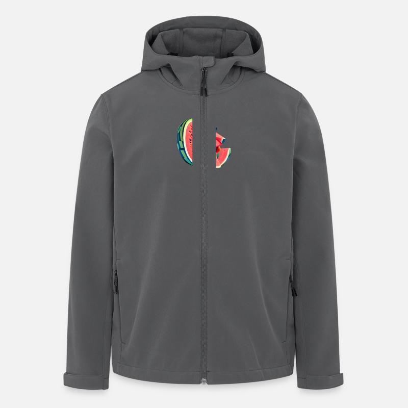 Wassermelone in Stücken - Recycelte Männer Softshell-Jacke von Stanley/Stella - Anthrazit