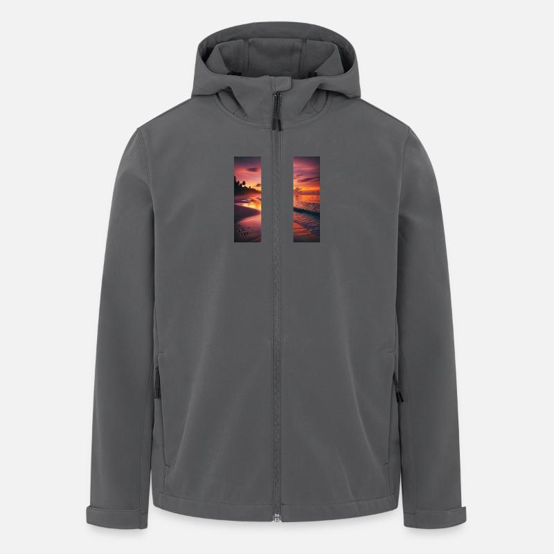 Beach sunset - Men’s Recycled Softshell Jacket by Stanley/Stella - anthracite