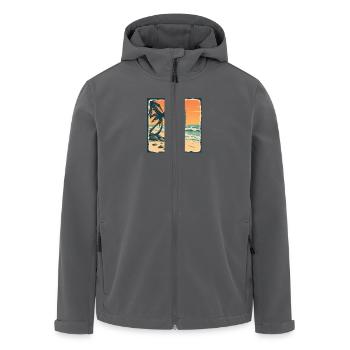 Endless Summer – Retro Surf Vibes - Recycelte Männer Softshell-Jacke von Stanley/Stella - Anthrazit - Vorne - AI Model Male 185 light (185cm)