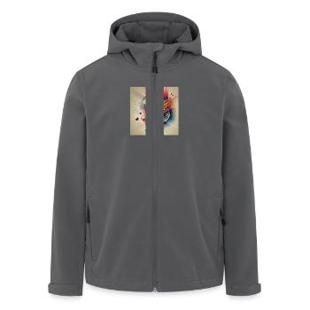Farben in Bewegung - Recycelte Männer Softshell-Jacke von Stanley/Stella - Anthrazit - Vorne - AI Model Male 185 light (185cm)