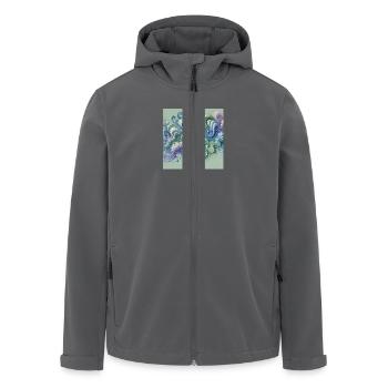 Fließende Harmonie - Recycelte Männer Softshell-Jacke von Stanley/Stella - Anthrazit - Vorne - AI Model Male 185 light (185cm)