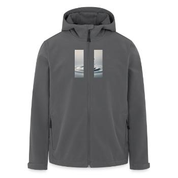 Zerfließende Sehnsucht - Recycelte Männer Softshell-Jacke von Stanley/Stella - Anthrazit - Vorne - AI Model Male 185 light (185cm)