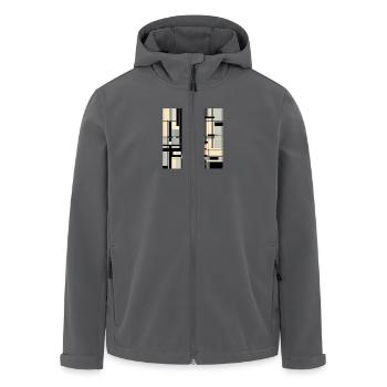 Abstrakte Kunst nach Mondrian - Recycelte Männer Softshell-Jacke von Stanley/Stella - Anthrazit - Vorne - AI Model Male 185 light (185cm)