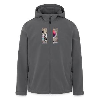 Kein Banksy - Wachstum im Beton - Recycelte Männer Softshell-Jacke von Stanley/Stella - Anthrazit - Vorne - AI Model Male 185 light (185cm)