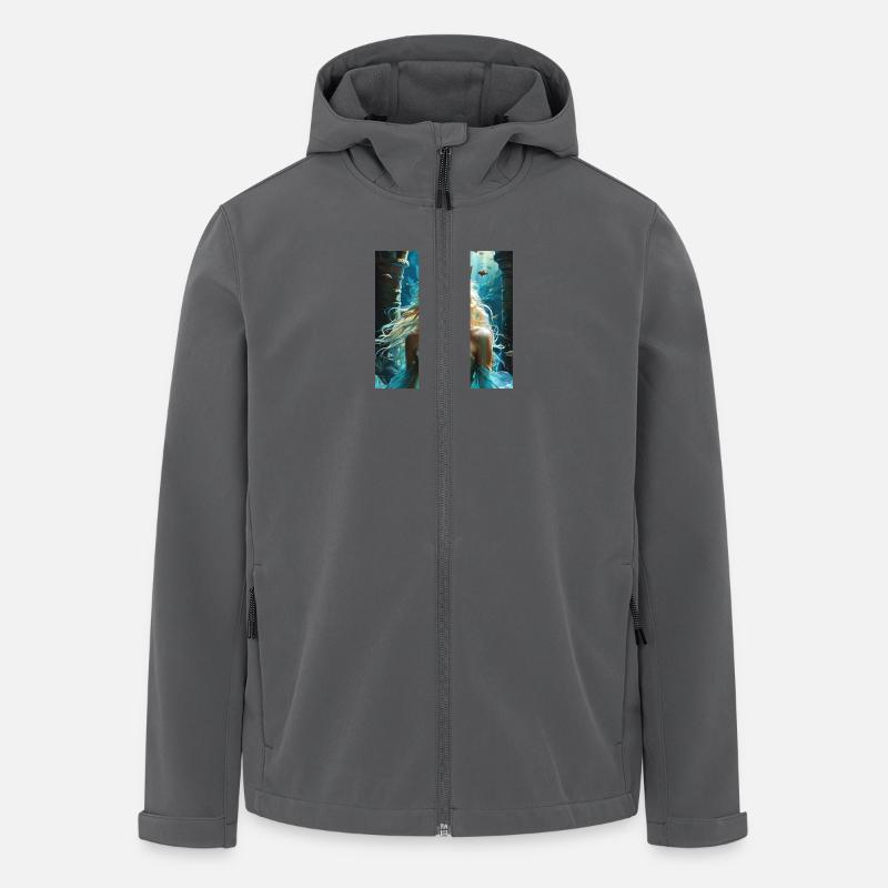 OCEAN GODESS DELUXE - Recycelte Männer Softshell-Jacke von Stanley/Stella - Anthrazit