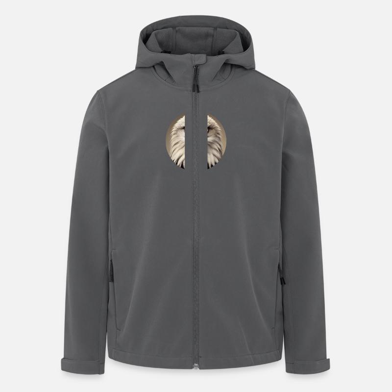 Pygargue à tête blanche - Veste softshell homme en polyester recyclé Stanley/Stella - charbon