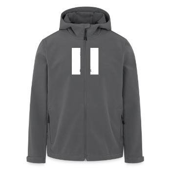 Der Osterzauber des Hasen - Recycelte Männer Softshell-Jacke von Stanley/Stella - Anthrazit - Vorne - AI Model Male 185 light (185cm)