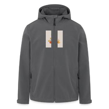 Origami-ostern-Hase zwischen Frühlingsblättern - Recycelte Männer Softshell-Jacke von Stanley/Stella - Anthrazit - Vorne - AI Model Male 185 light (185cm)