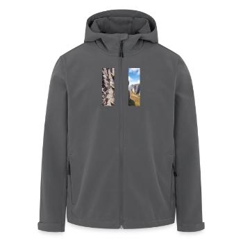 Faultier Wanderer FreeClimber - Recycelte Männer Softshell-Jacke von Stanley/Stella - Anthrazit - Vorne - AI Model Male 185 light (185cm)