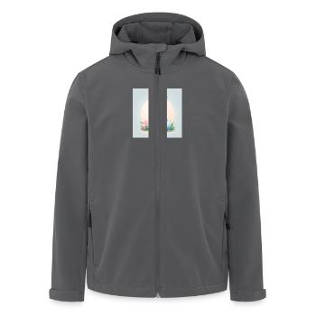 „Ostermagie für dich!“ - Recycelte Männer Softshell-Jacke von Stanley/Stella - Anthrazit - Vorne - AI Model Male 185 light (185cm)