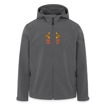 Nur pfoten-sitive Vibes – Niedliches Hundedesign - Recycelte Männer Softshell-Jacke von Stanley/Stella - Anthrazit - Vorne - AI Model Male 185 light (185cm)